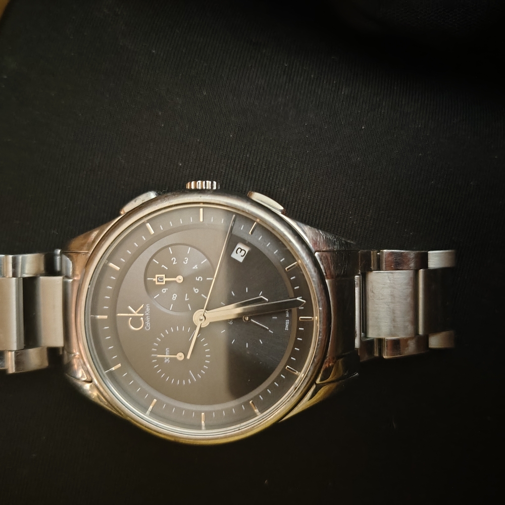CK Silver Chronograph Watch
